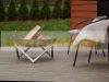 Mobile fire pit stainless steel 79x79x39 cm portable fire pit bowl, fire pit grill