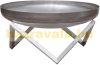 Mobile fire pit stainless steel 79x79x39 cm portable fire pit bowl, fire pit grill