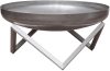 Mobile fire pit stainless steel 63x63x36 cm portable fire pit bowl, fire pit grill