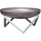 Mobile fire pit stainless steel 63x63x36 cm portable fire pit bowl, fire pit grill