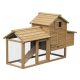 Hen house 150x54x87 cm poultry house with nesting box pine wood chicken house weatherproof birdhouse, cage