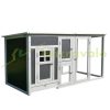 Hen house 160x75x80 cm poultry house with nesting box pine wood chicken house gray and white birdhouse, cage