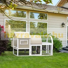  Tyúkól 167x109x100 cm baromfiház fészkelőládával csirkeház időjárásálló madárház, ketrec