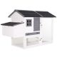 Hen house 168x80x111 cm white poultry house nesting box solid wood chicken house weatherproof birdhouse, cage