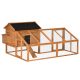 Hen house 185x176x99 cm poultry house with bitumen roof pine wood chicken house winter-proof birdhouse, cage