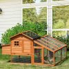 Hen house 185x176x99 cm poultry house with bitumen roof pine wood chicken house winter-proof birdhouse, cage