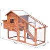 Chicken coop, hen cage, chicken house solid wood 190x66x116 cm