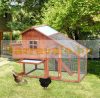 Chicken coop, hen cage, chicken house solid wood 190x66x116 cm