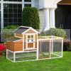 Hen house 192x79x111 cm poultry house with nesting box pine wood chicken house weatherproof birdhouse, cage