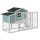 Hen house 193x78x115 cm poultry house with egg nest blue chicken house weatherproof birdhouse, cage