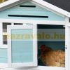 Hen house 193x78x115 cm poultry house with egg nest blue chicken house weatherproof birdhouse, cage