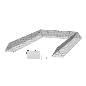   Baromfi kifutó alagút 600x400x61,5 cm hordozható tyúkól kifutó sarokelemekkel (2 szett)