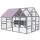 Hen house, hen cage, chicken house weatherproof 280x185.5x188 cm gray walkable height