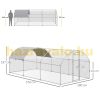 Chicken coop steel free-range outdoor poultry house with shade roof 280x570x197 cm for 12-18 chickens and ducks