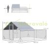 Chicken coop steel mesh free-range poultry house with shading roof 400x300x195 cm for 10-12 chickens and ducks