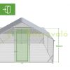 Chicken coop steel mesh free-range poultry house with shading roof 400x300x195 cm for 10-12 chickens and ducks