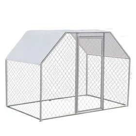   Kültéri tyúkól és kifutó 2,9x1,98x1,82 m horganyzott acél csirke ketrec tetővel