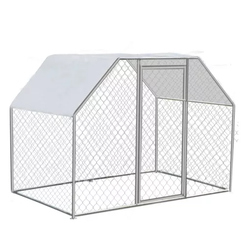 Kültéri tyúkól és kifutó 2,9x1,98x1,82 m horganyzott acél csirke ketrec tetővel