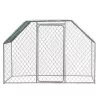 Kültéri tyúkól és kifutó 2,9x1,98x1,82 m horganyzott acél csirke ketrec tetővel