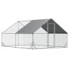 Chicken coop steel free-range XXL outdoor poultry house with shading roof 300x400x200 cm for 8-12 chickens and ducks