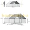 Chicken coop steel free-range XXL outdoor poultry house with shading roof 300x400x200 cm for 8-12 chickens and ducks