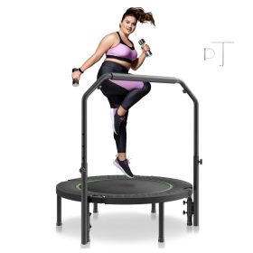   Összecsukható fitness trambulin 1027 mm 150 kg teherbírású mini edzőtrambulin állítható fogantyúval 