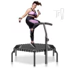 Összecsukható fitness trambulin mini fitness jump 1384 mm 205 kg teherbírás edzőtrambulin fogantyúval