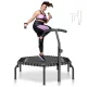 Összecsukható fitness trambulin mini fitness jump 1384 mm 205 kg teherbírás edzőtrambulin fogantyúval