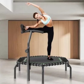   Összecsukható fitness trambulin mini fitness jump 1384 mm 205 kg teherbírás edzőtrambulin fogantyúval