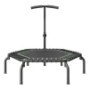 Összecsukható fitness trambulin mini fitness jump 1384 mm 205 kg teherbírás edzőtrambulin fogantyúval