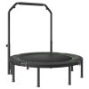 Összecsukható fitness trambulin 132 cm, 205 kg teherbírású mini edzőtrambulin állítható fogantyúval