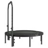 Összecsukható fitness trambulin 132 cm, 205 kg teherbírású mini edzőtrambulin állítható fogantyúval