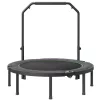 Összecsukható fitness trambulin 132 cm, 205 kg teherbírású mini edzőtrambulin állítható fogantyúval