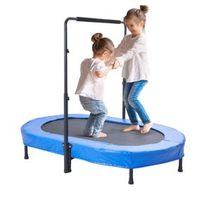   Gyerek trambulin beltéri/kültéri összecsukható mini trambulin fogantyúval kék