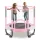 Gyerek trambulin biztonsági hálóval és kosárlabda palánkkal 155 cm mini kerti trambulin rózsaszín