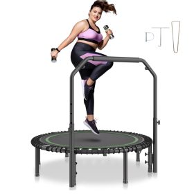   Összecsukható fitness trambulin 1295 mm 205 kg teherbírású mini edzőtrambulin állítható fogantyúval