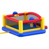 Nagy méretű felfújható ugrálóvár kültéri játszóház 450x440x203 cm légvár csúszdával