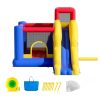 Felfújható ugrálóvár csúszdával 340x260x230 cm kültéri játszóház kerti ugrálóvár gyerekeknek