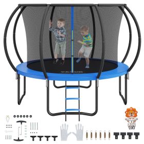   Kerti trambulin biztonsági hálóval 305 cm átmérővel beltéri/kültéri gyermek trambulin 150 kg teherbírású 