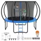 Kerti trambulin biztonsági hálóval 305 cm átmérővel beltéri/kültéri gyermek trambulin 150 kg teherbírású 