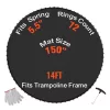 Trambulin ugrálófelület 426 cm trambulinhoz UV-álló csere ugrószőnyeg 72 V-gyűrűvel