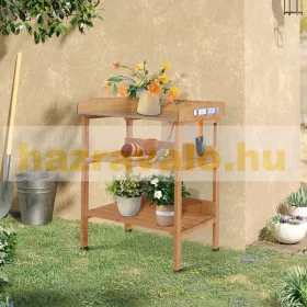   Ültetőasztal 76x37x89 cm kertészeti asztal fenyőfa munkaasztal