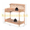 Planting table, garden table with drawer and shelf 112 x 51 x 114 cm