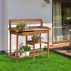 Planting table 80x40x84 cm gardening table pine wood work table