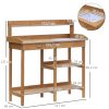 Planting table 80x40x84 cm gardening table pine wood work table