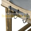 Planting table 78x38x112 cm gardening table solid wood work table with 3 drawers with metal worktop