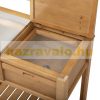 Planting table 80x42x142 cm gardening table with galvanized tray solid wood work table 