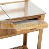 Planting table 80x42x142 cm gardening table with galvanized tray solid wood work table 