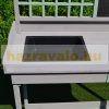 Planter table, garden table with drawer 92 x 42.5 x 119.5 cm in grey-mint green