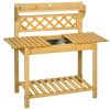 Planting table 80x40x84 cm gardening table pine wood work table